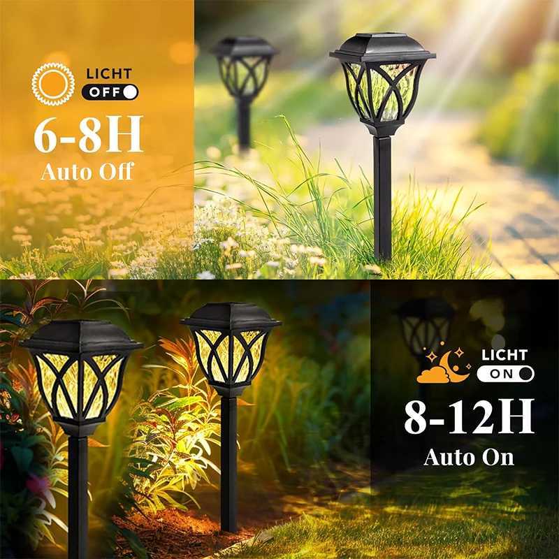 Outdoor LED Solar Pathway Lights Waterproof Garden Decor For Patio Walkway Yard Lawn Lamp C250922