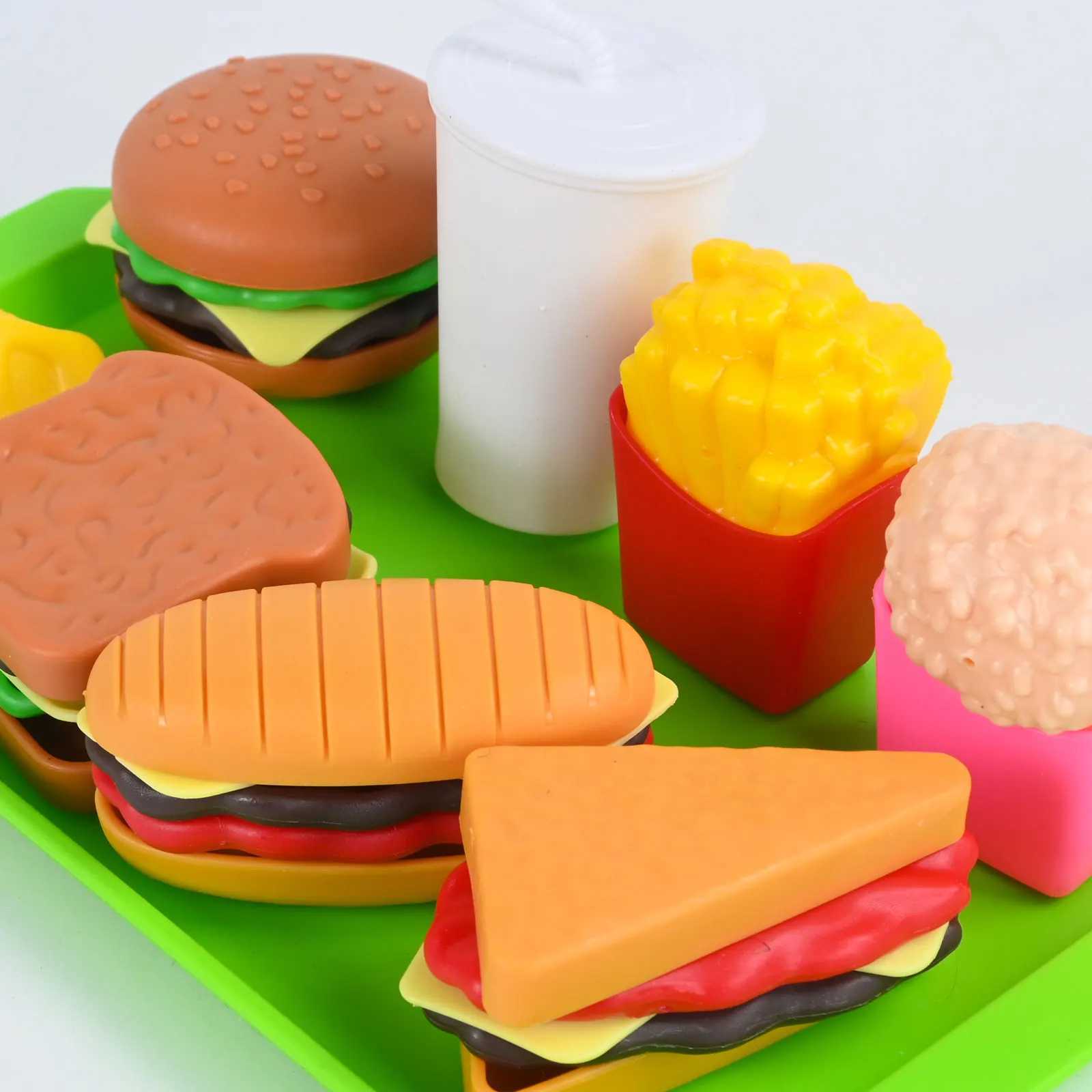 9Piece Set Of ChildrenS Hamburgers Simulated French Fries Sand Boys And Girls Playing House Kitchen Puzzle Toy C250922