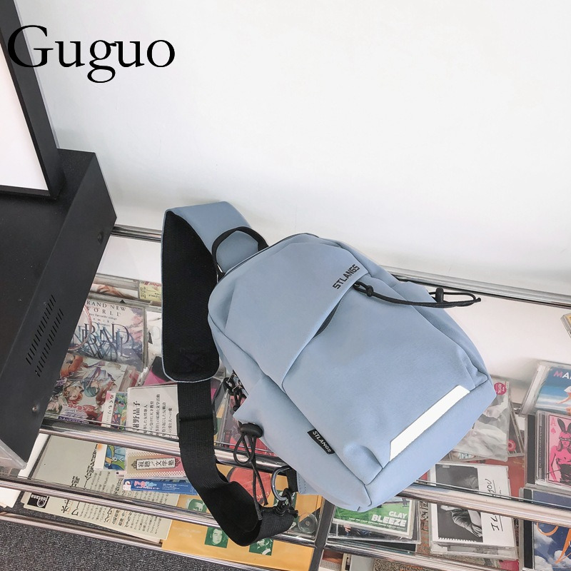 Guguo Designer Bag New Chest Bag For Men Luxury Bag Style Versatile Shoulder Bag, Fashionable Sports Small Backpack For Students, Trendy Crossbody Bag