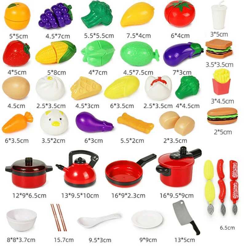 Kitchen Toys Set For Kid Girl Cooking Toy Baby Cutting Fruit Cooking Kitchen Utensils Children Simulation Education Pretend Play C250922