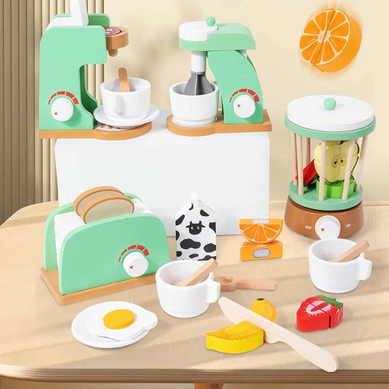 Wooden Kitchen Pretend Play Set Montessori Simulation Plates Dishes Accessories Playset Toy for Toddlers Gifts Ages 3 C250922