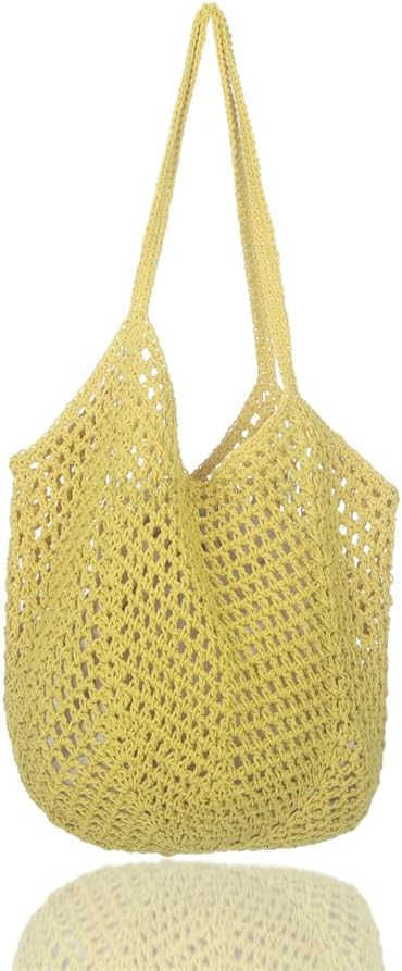 Sither Crochet Bags for Women Summer Beach Travel Mesh Bag Handbags Knit Hollow Hobo Bag for Gift Z250922