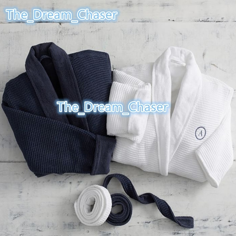 Premium 100 Organic Cotton Terry Cotton Bathrobe Hotel and Spa Bathrobes Unisex