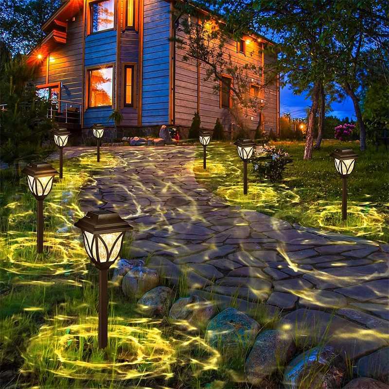 Outdoor LED Solar Pathway Lights Waterproof Garden Decor For Patio Walkway Yard Lawn Lamp C250922