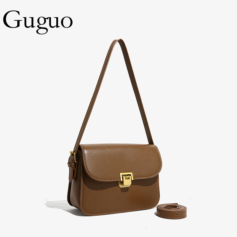 Guguo Designer Bag High-end Small Bag For Women 2025 New Trendy Luxury Bag Fashion Textured Niche Popular Crossbody Bag Ladies Shoulder Small Square B