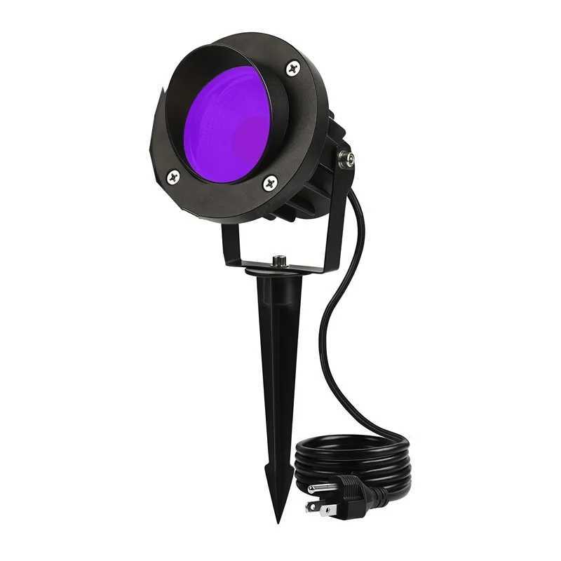 Outdoor Yard Lawn Lamp Garden Lighting Purple Lights Christmas Halloween Party Supplies 20W Spotlight Colourful Fluorescent Led C250922