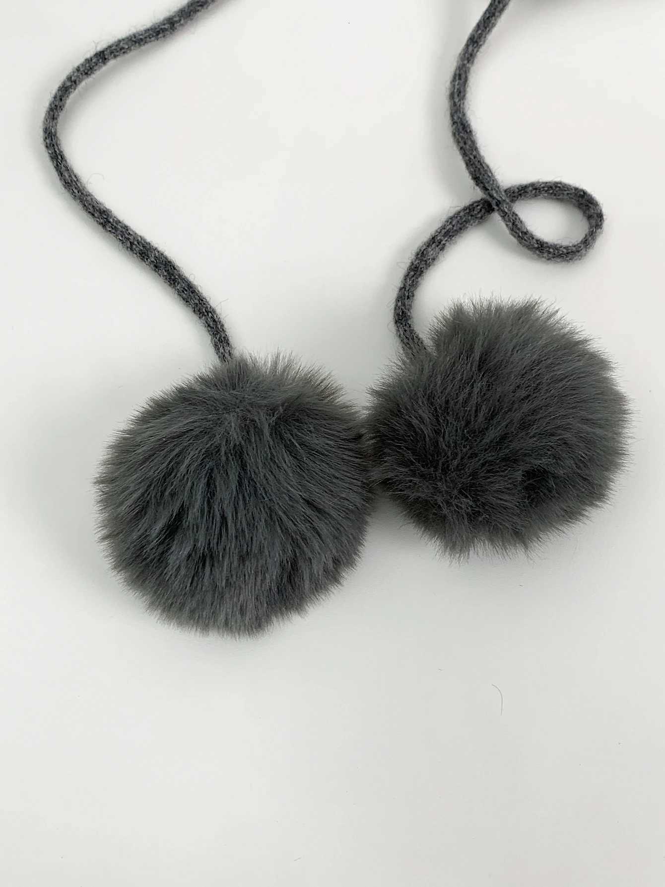 Mixed Color PP Knit Hat Fashionable Winter Warm EarProtecting Lei Feng Hat with PP Tie Wool Knitted Hat for Wen Y250920