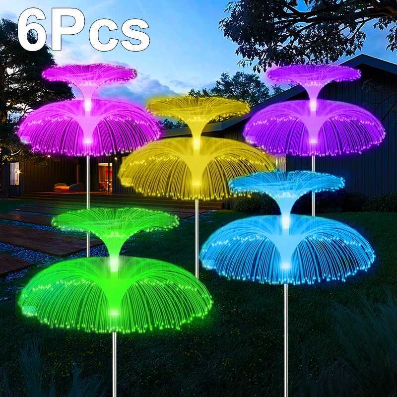 Outdoor LED Garden Lights Waterproof Solar Jellyfish Decor Pathway Lights For Landscaping Patio Lawn Yard C250922