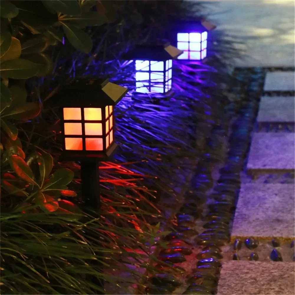 2Pcs Solar LED Pathway Lights Outdoor Walkway Garden Decor Street Lamp for Landscape Yard Patio Driveway Wedding Decor C250922
