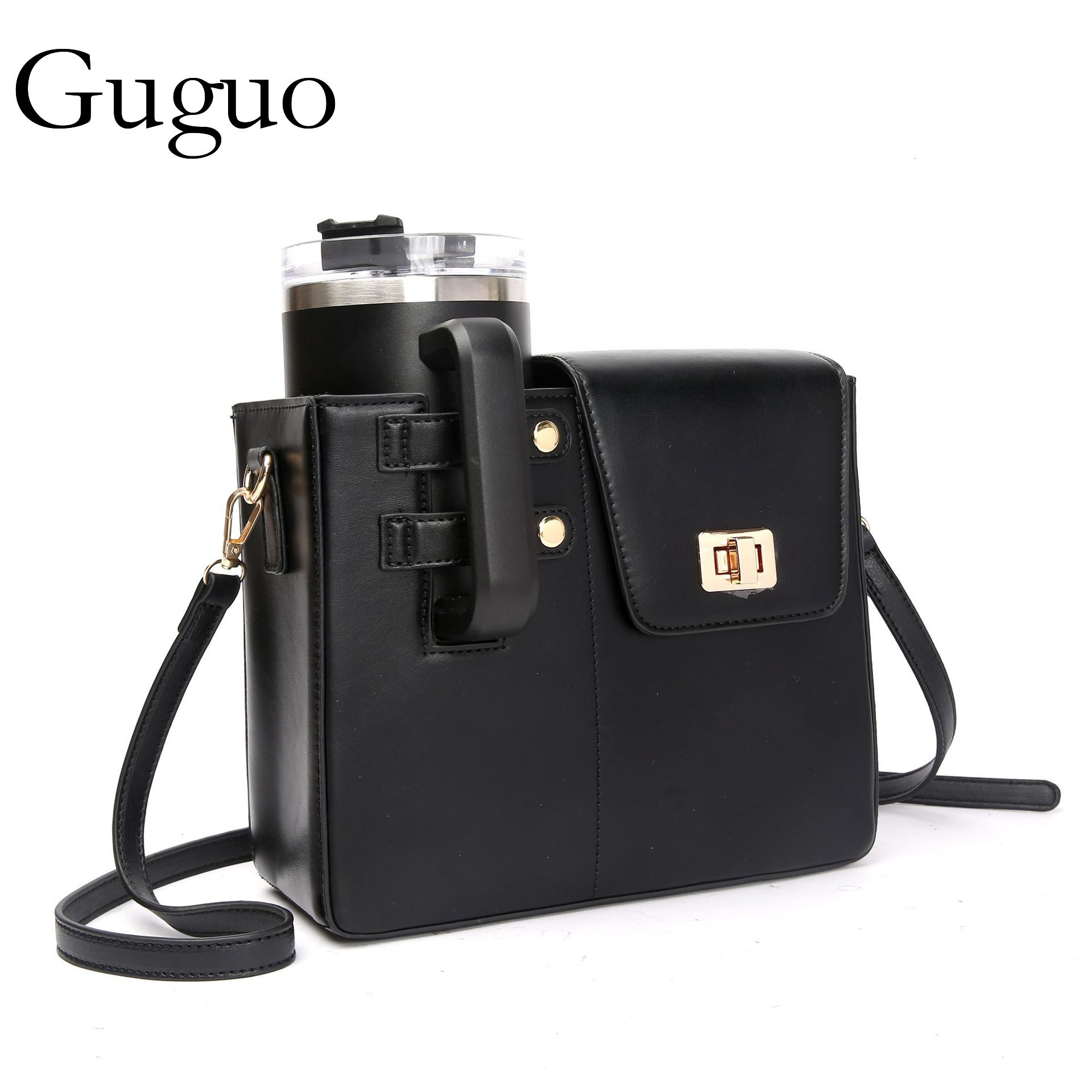 Guguo Designer Bag Hot-selling Outdoor Portable Beverage Bottle Water Cup Bag 2024 New Pink Large Insulated Cup Single Luxury Bag Shoulder Crossbody B