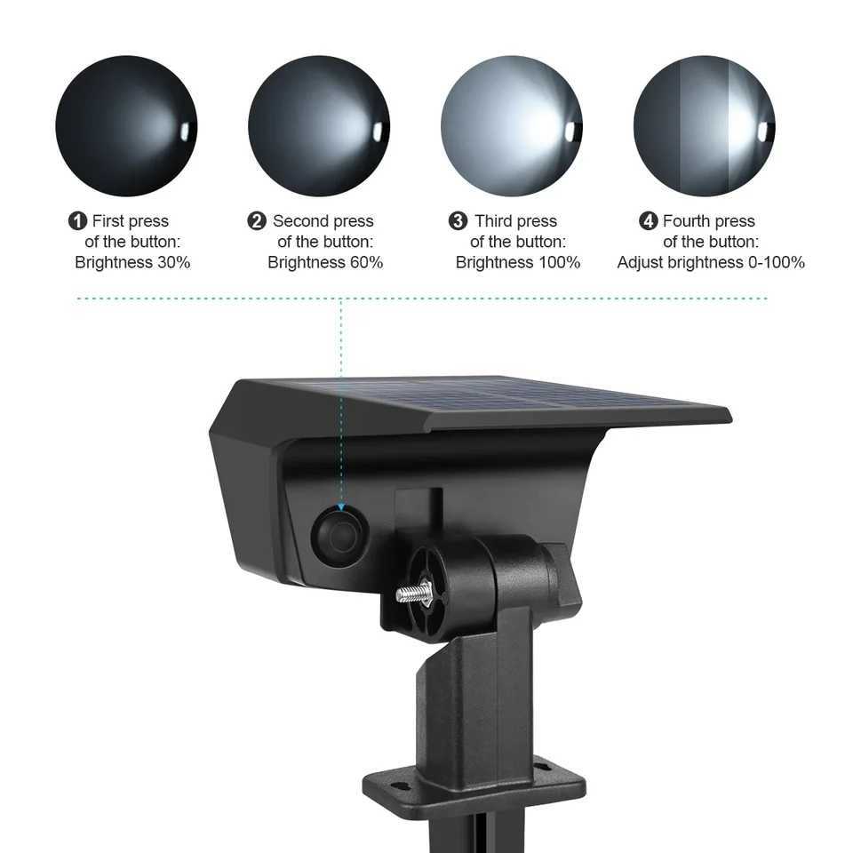 59LEDs High Brightness Dimmable LED Solar Lamp With Large Solar Panel IP65 Waterproof For Outdoor Garden Lawn Pathway Doorway C250922