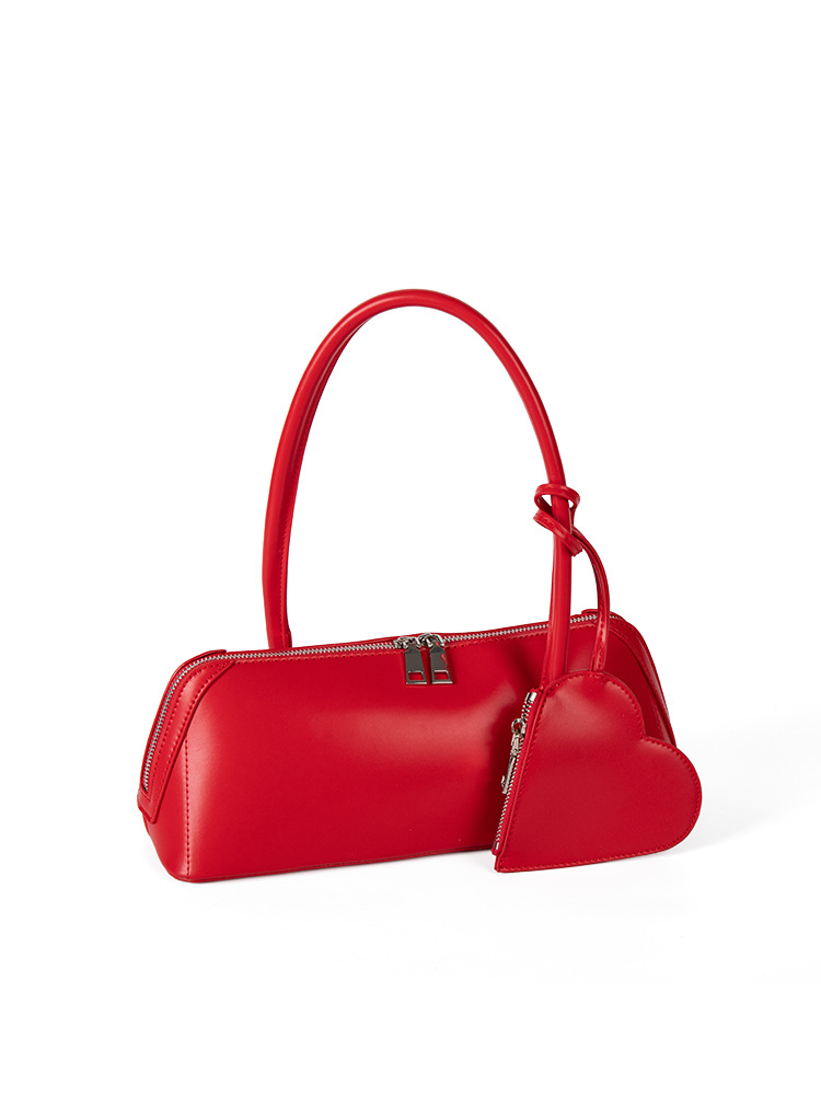 Korean-Style Niche Design Fashion Versatile Love Baguette New Solid Color Large Capacity Handbag Shoulder Bag For Women