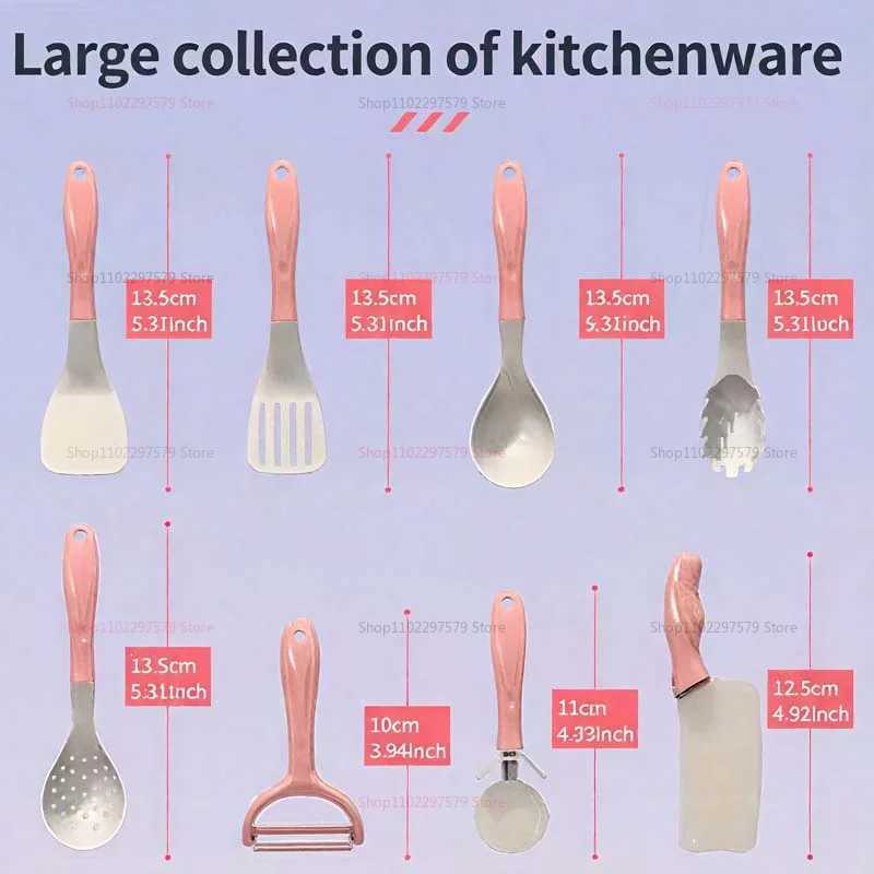 Kids Kitchen Toys Accessories Pretend Cooking Playset with Play Pots and Pans Utensils Cookware Toys Play Food Set Toy Vegetable C250922