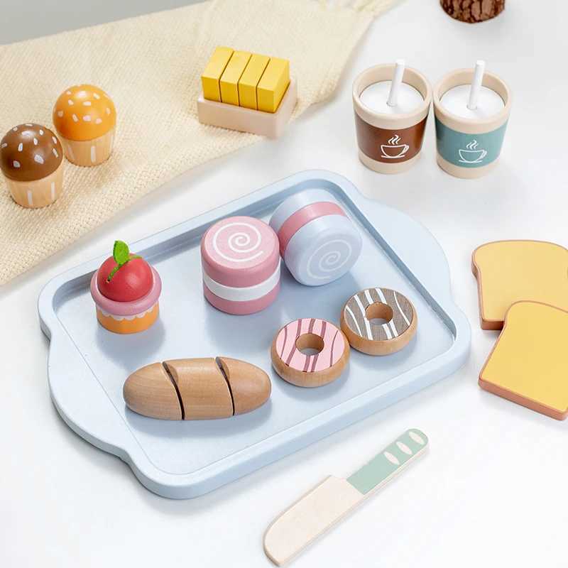 breakfast Wooden Mini Kitchen Toys Pretend Play Educational House Toys For Children Simulation Kitchen Utensils Girl C250922