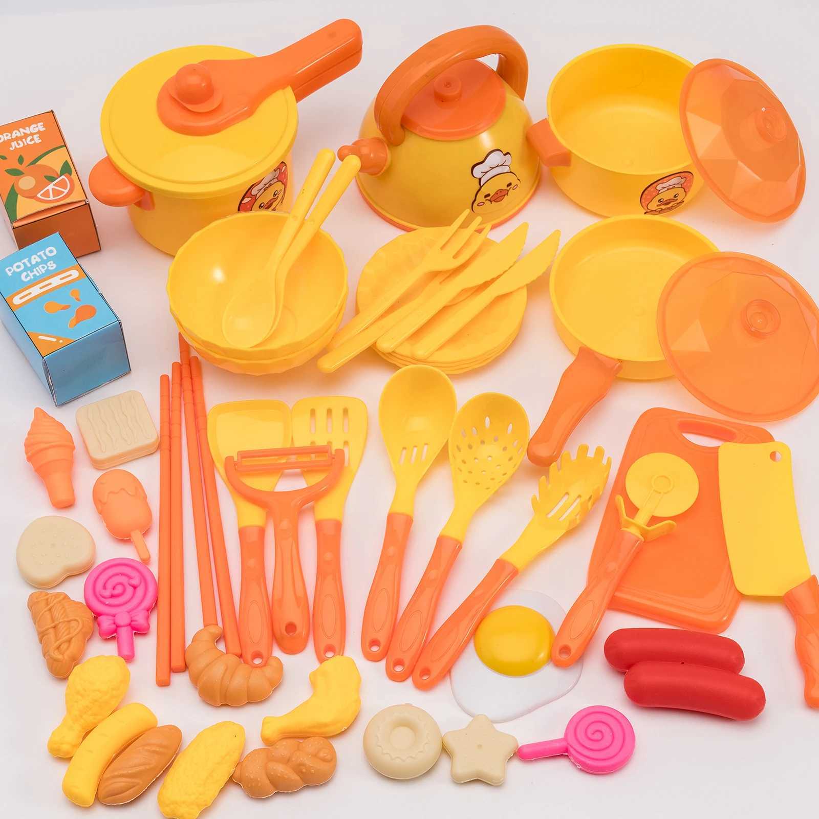 Little Yellow Duck Playing House Kitchen Toy For Boys And Girls Cooking Simulation Stir Fry Kitchen Set Popular ChildrenS Gift C250922