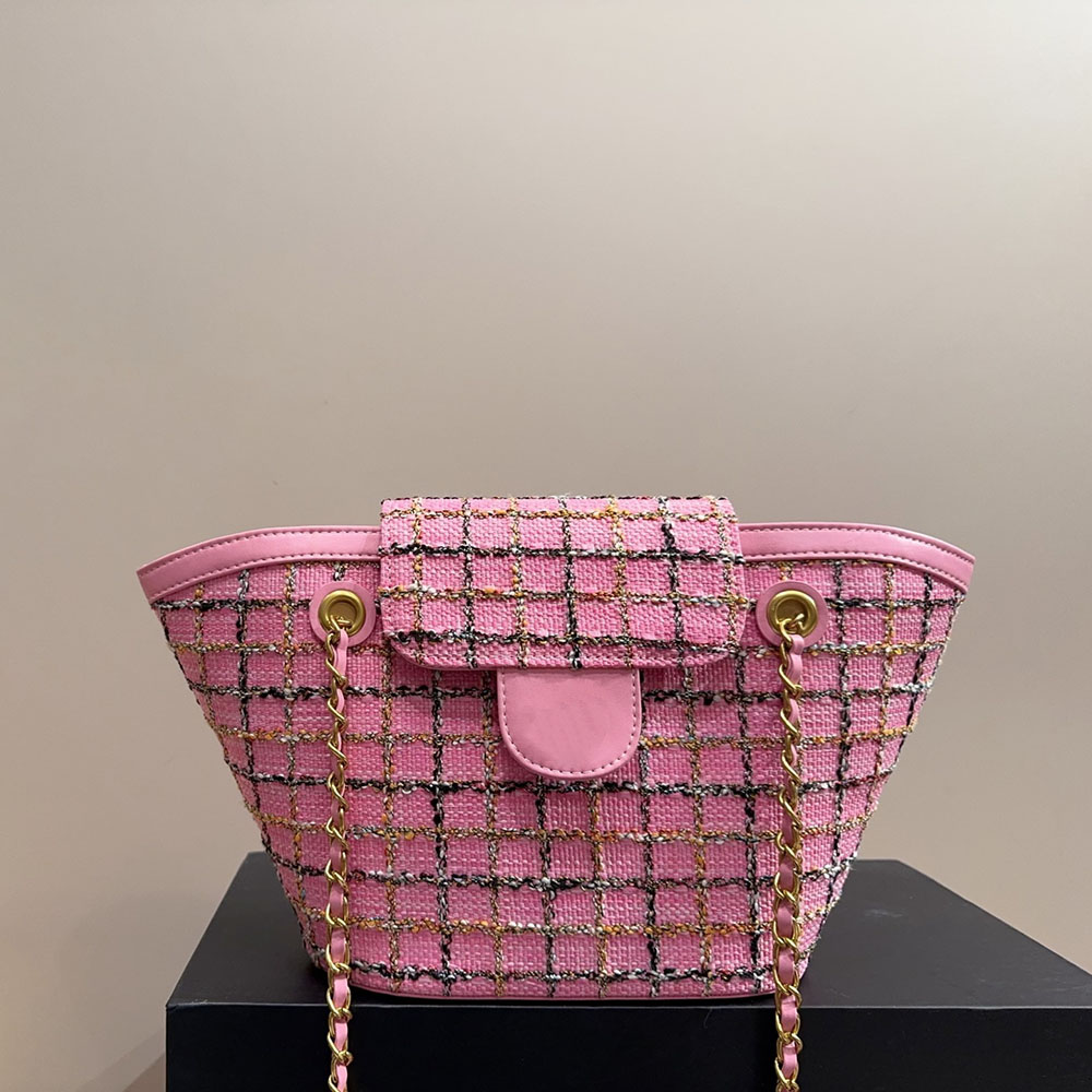 Women Designer Tweed Shoulder Bag Vintage Handbag Clutch Bag Trend Wallet Crossbody Bag Fashion Card Holder Tote Bag Sacoche Card Holder Stylish Pochette Borsa 22CM