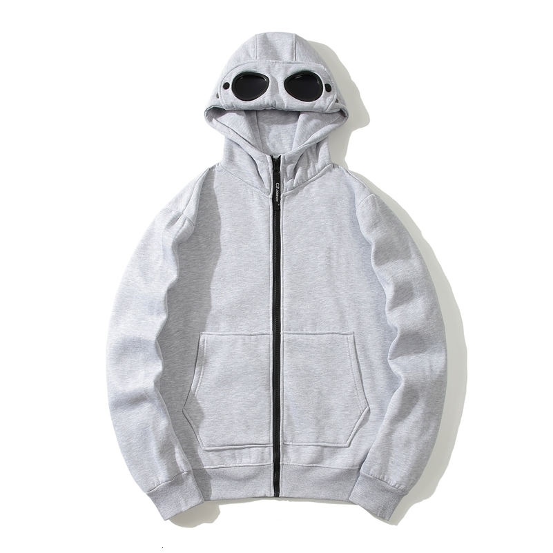 Autumn and Winter Glasses Hat Hiphop Cardigan Zipper and Fleece Hooded Sweatshirt Outdoor Warm Jacket Unisex 250920