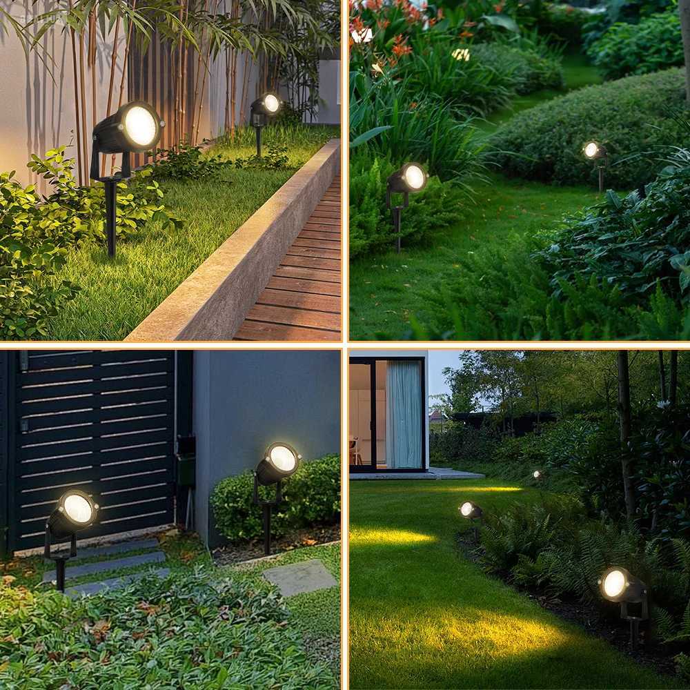 LED Lawn Lamp Garden Decor Grass Spike Light Outdoor Lighting Landscape Tree Spotlight for Pathway Court Gate Led Lawn Lights C250922