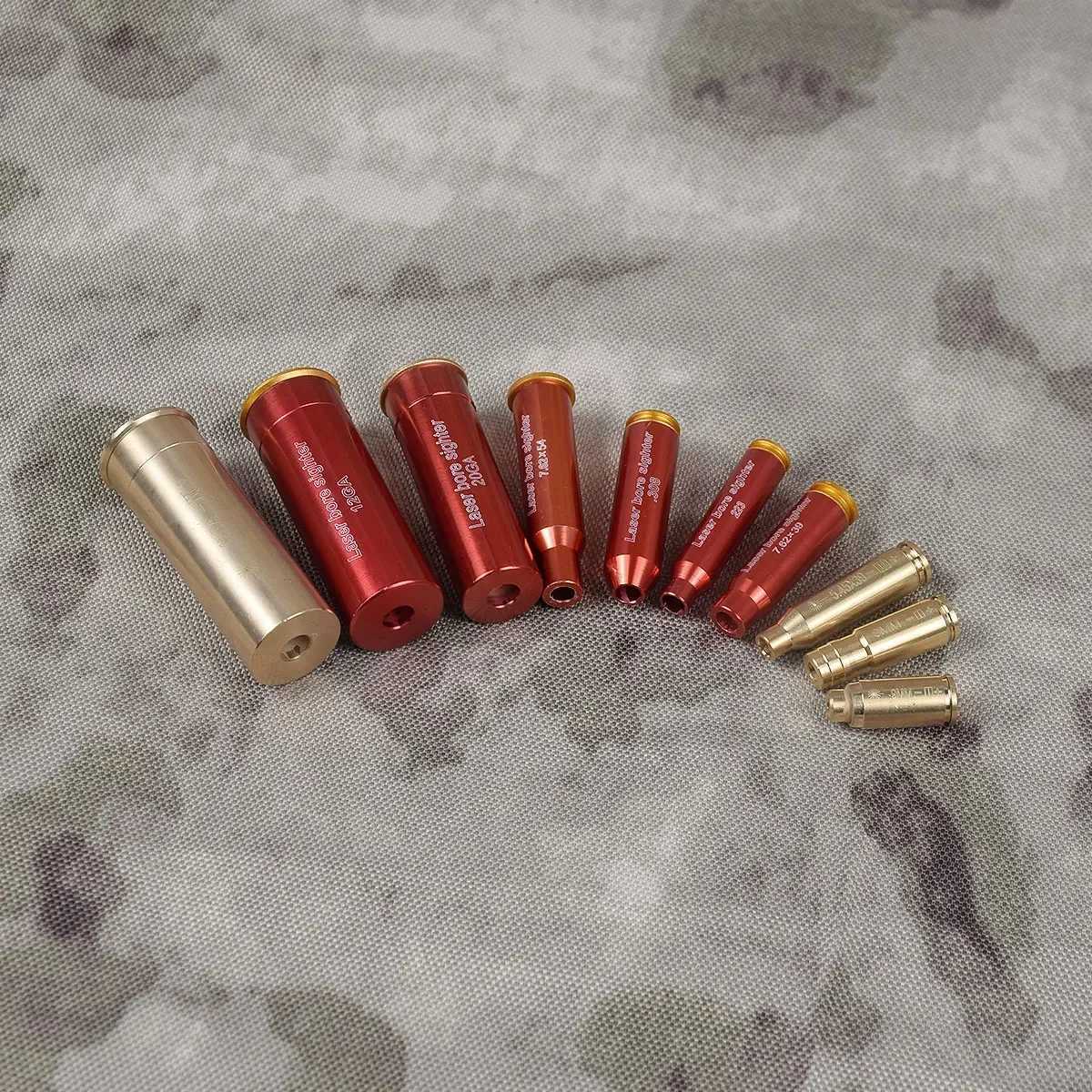 Red Laser Bore Sight Brass Boresight CAL Cartridge Bore Sighter For Scope Hunting 223 308 9MM 762x39 762X54 12GA Gauge X250922