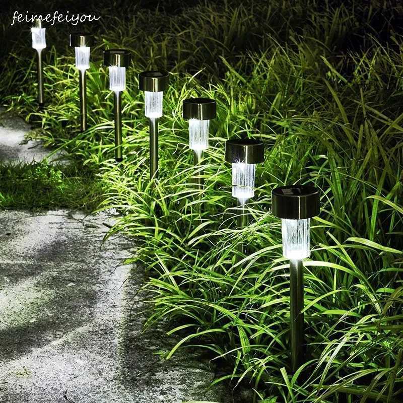 124Pcs Outdoor Solar Lights Garden Lamp Solar Powered Waterproof Landscape Path LED Light For Yard Backyard Lawn Patio Decora C250922