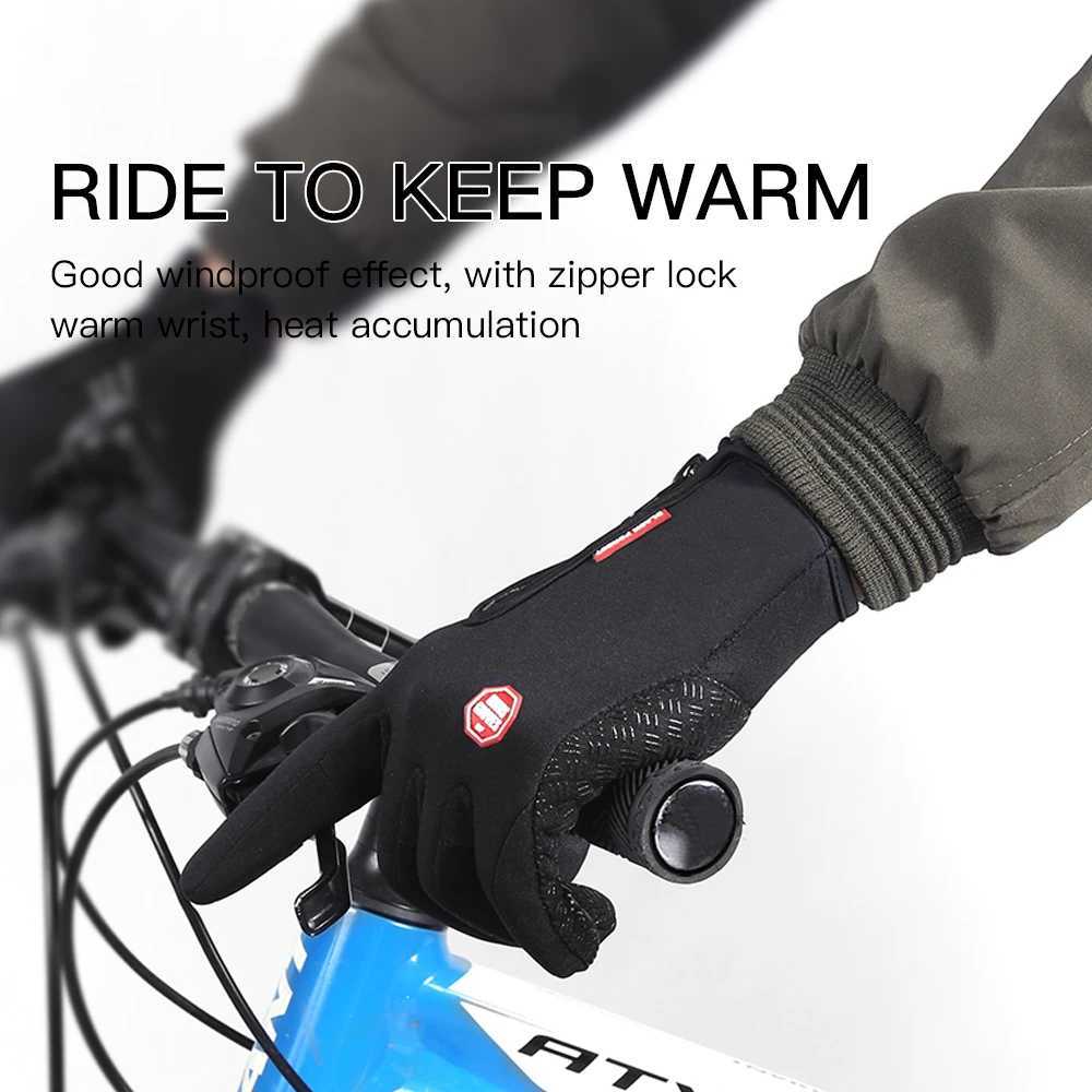 Warm Winter Motorcycle Gloves for Men And Women Waterproof Thermal Touchscreen Compatible Antislip Biker Gym Cycling Gloves J250922