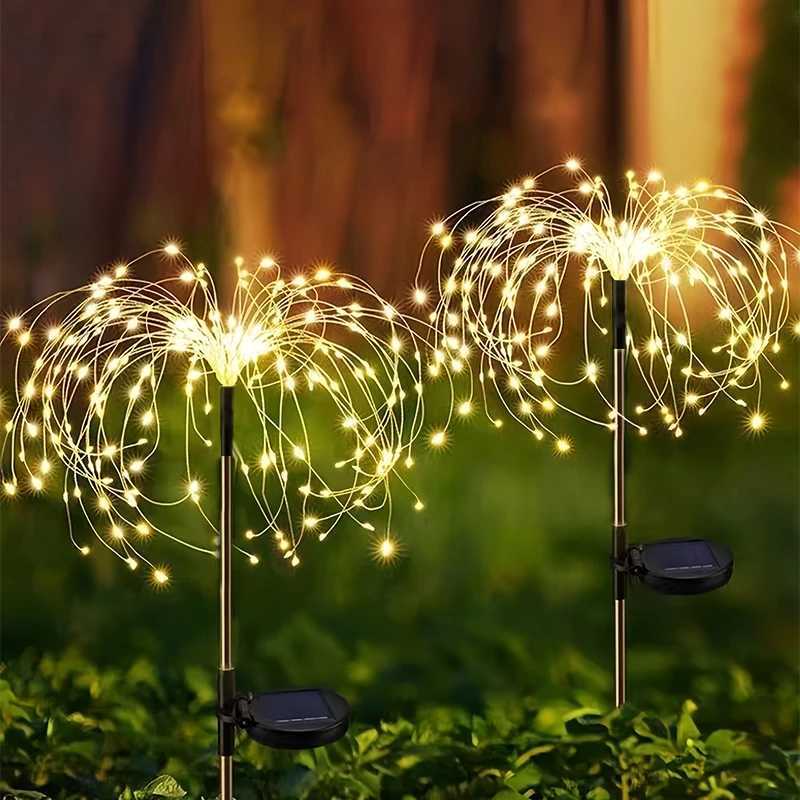 1Pcs Solar LED Firework Light Copper Wire Christmas Fairy Lights for Garden Lawn Pathway Outdoor Decoration C250922