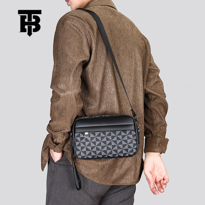 TB BHULAMTE Men's Crossbody - Versatile Plaid Shoulder Bag for Business and Casual Outdoor Use Z260207 - view 5
