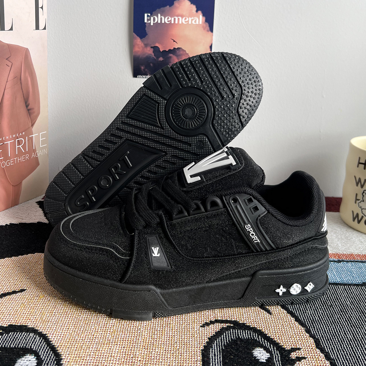 free shipping designer shoes Versatile trendy shoes new height increasing outdoor couple casual shoes for men and women black pink grey blue