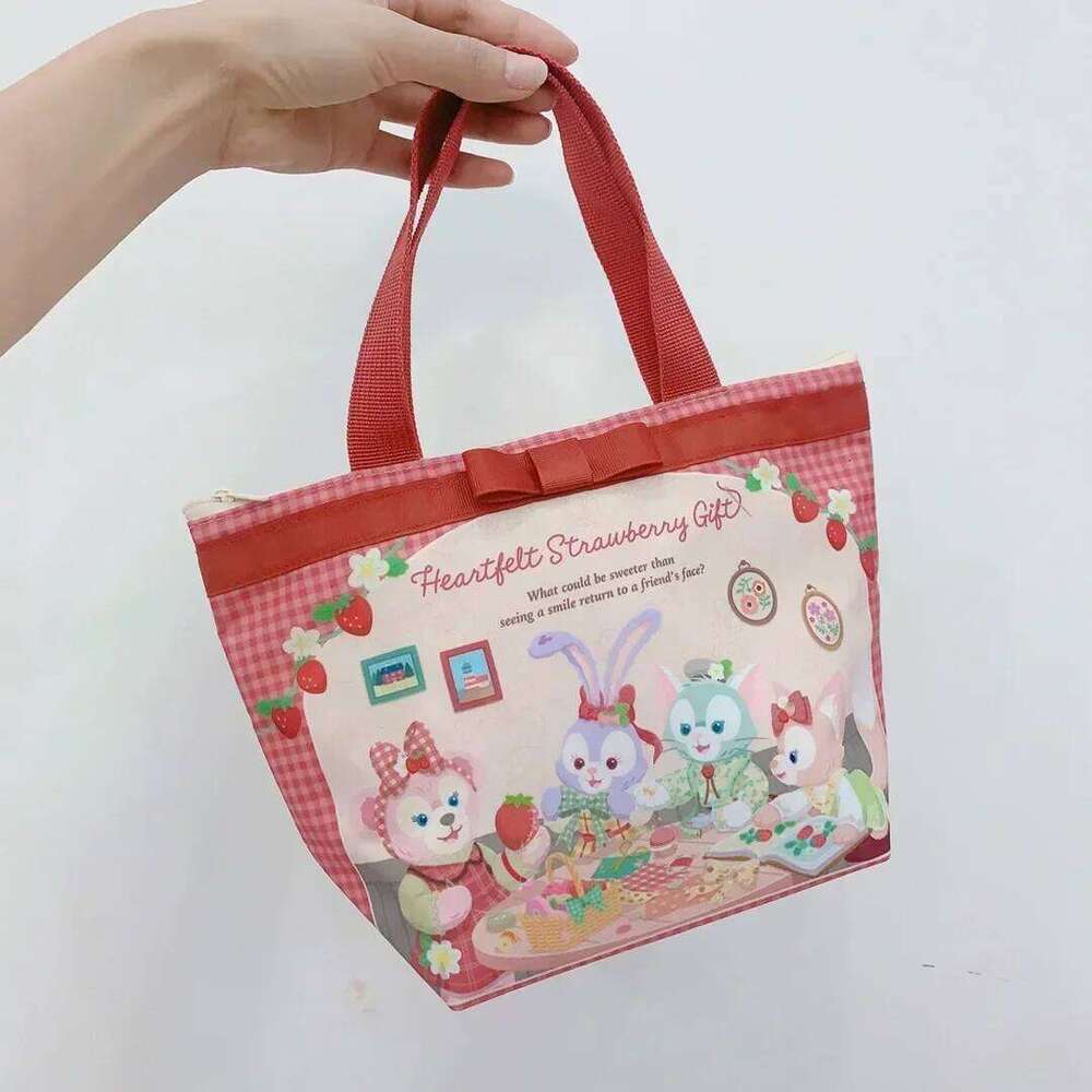 Designer Luxury Japanese Valentine S Day Strawberry Series Tote Linabell Handbag Shoulder Canvas Bag Stellalou Pink Plaid Cute