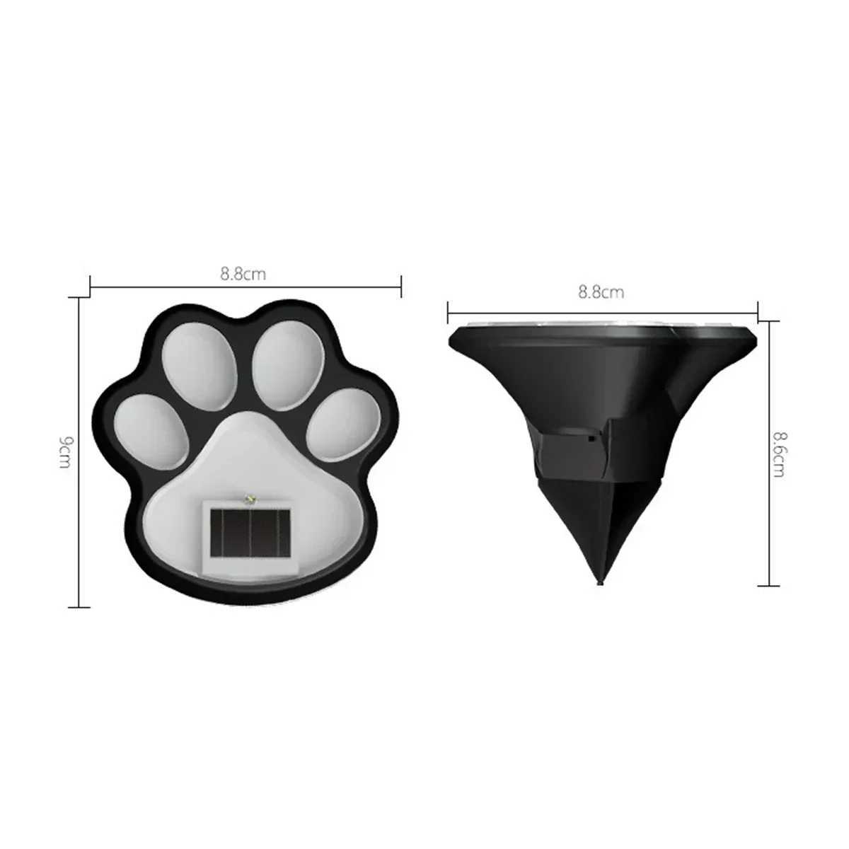Solar Lawn Light Dog Paw Footprints Stairs Light Outdoor Waterproof Balcony Garden Fence Landscape Decoration Solar Powered Lamp C250922