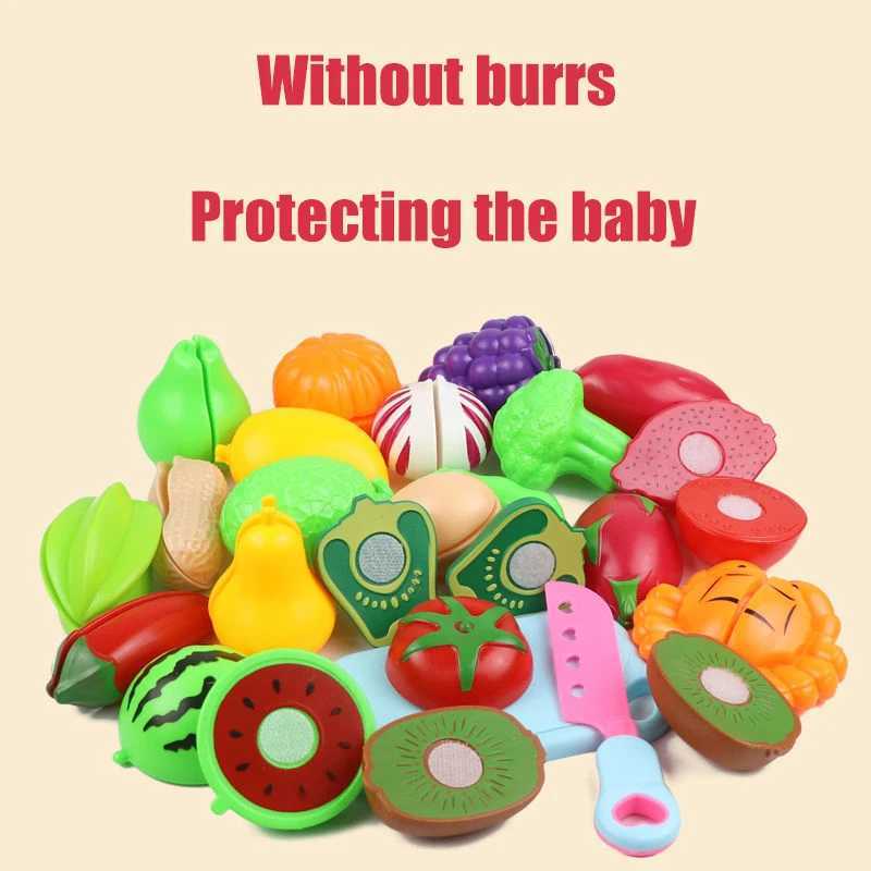 Educational Toy Plastic Kitchen Toy Set Cut Fruit and Vegetable Food Play House Simulation Toys Early Education Kids Toys Gifts C250922