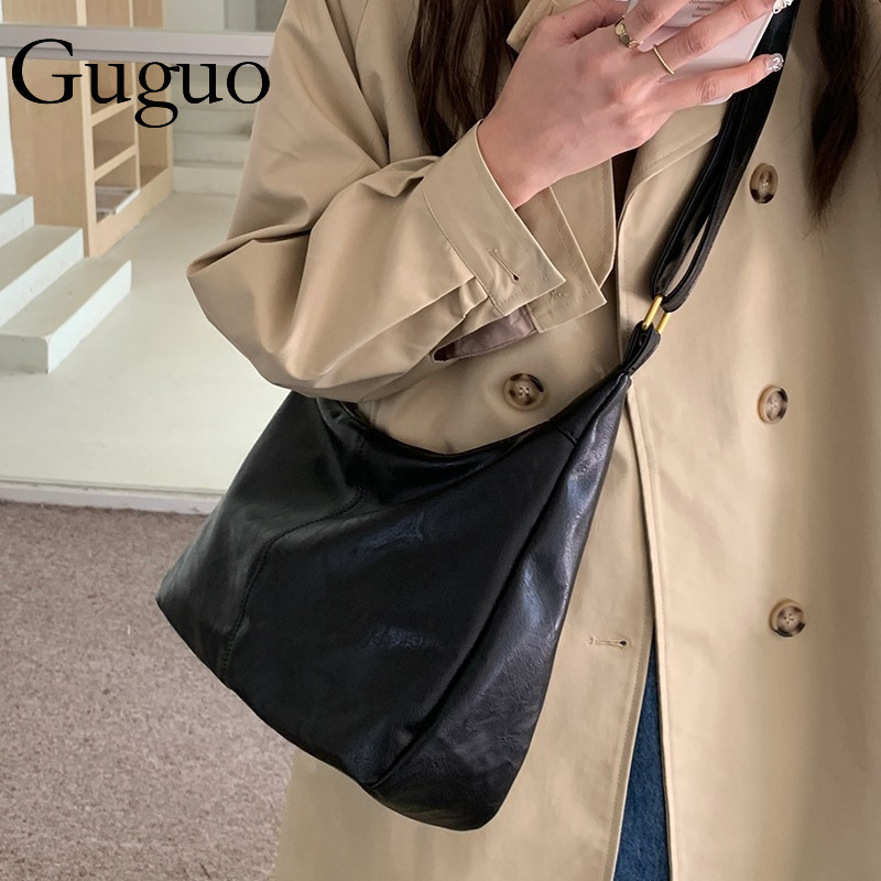 Luxury Bag Guguo Designer Bag Milad Retro Crossbody Bag For Women 2025 New Trend Korean Version Tote Bag Versatile Large Capacity Shoulder Bag
