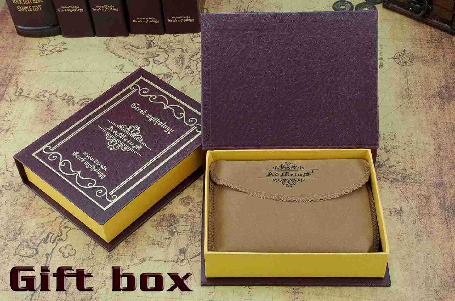 Admetus Mens Zipper Wallet Leather Bifold Wallets Slim RFID Blocking Zip Around Credit Card Holder Compact Small Wallet Z250922