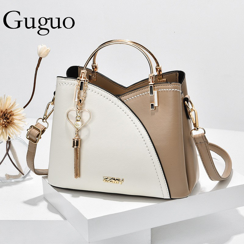 Guguo Designer Bag Women's Bag 2025 New Trend Handbag Korean Style Color Block Large Capacity Luxury Bag Fashion Shoulder Crossbody Bag Wholesale