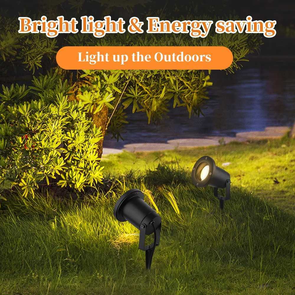 LED Lawn Lamp Garden Decor Grass Spike Light Outdoor Lighting Landscape Tree Spotlight for Pathway Court Gate Led Lawn Lights C250922