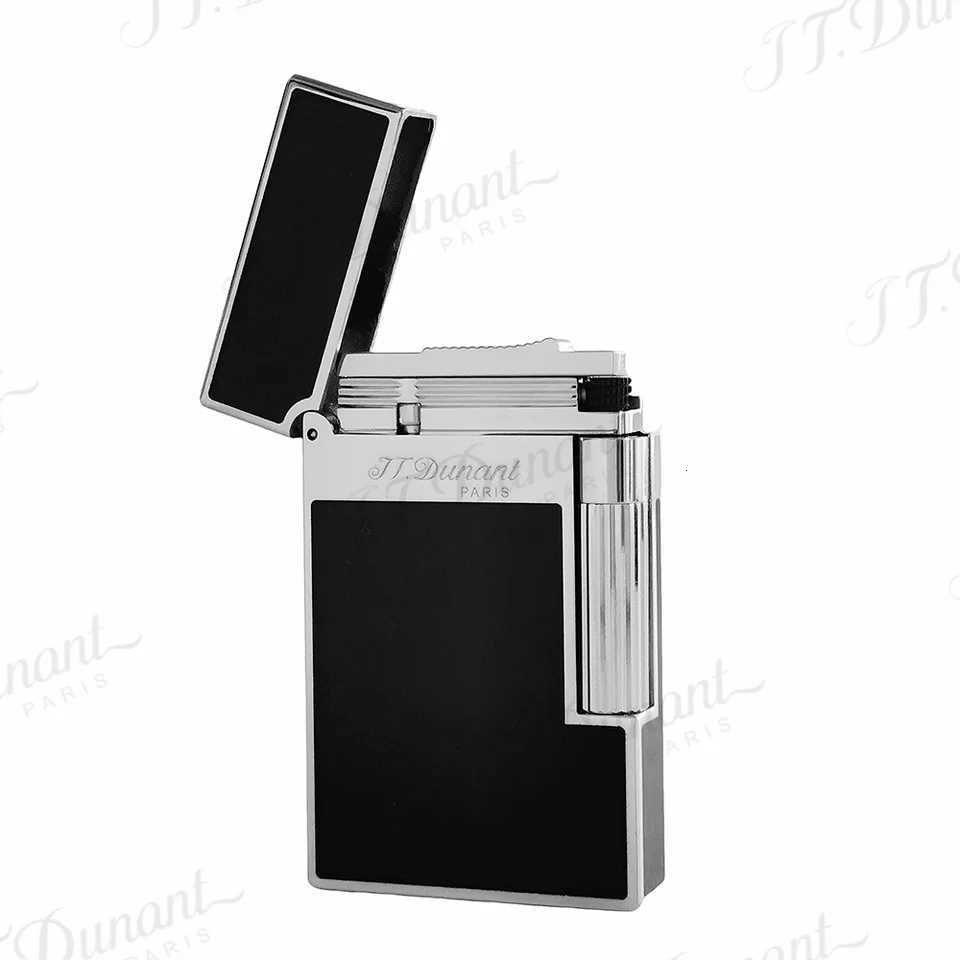 New Original Dunant Brass Gas Lighter Lacquer Cigarette Tobacco Smoking Tool Anniversary Gift for Men Dad F250922