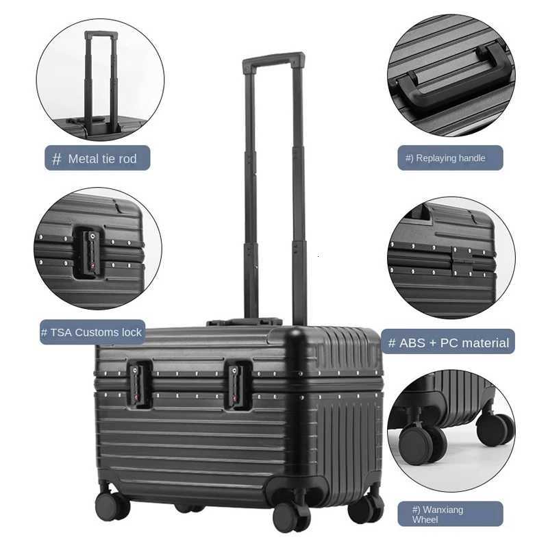 20Inch Aluminum Frame Travel Suitcase ABSPC Business Boarding Case TSA Customs Password Lock Trolley luggage With WheelsXJ250922
