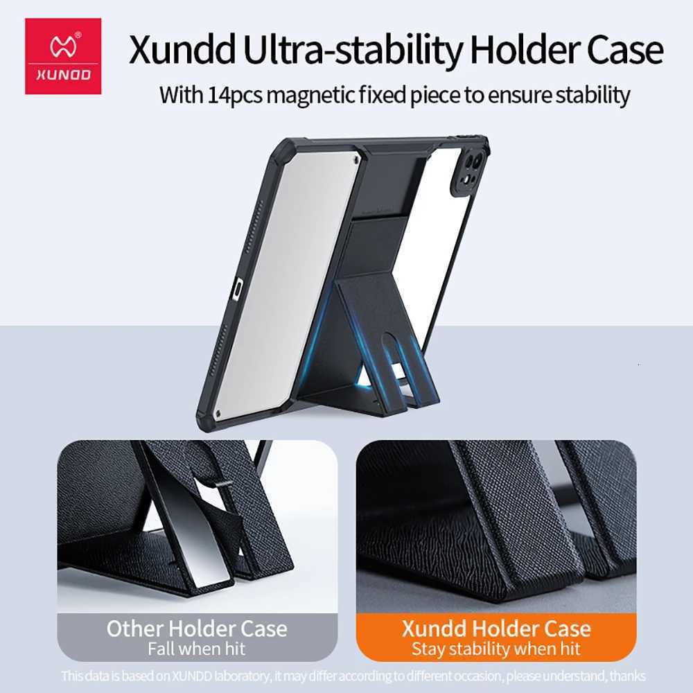 Xundd Tablet Cases For iPad Air iPad Pro 11 13 inch 2024 Shockproof Bumper Protective Case Back Cover With Holder Z250922