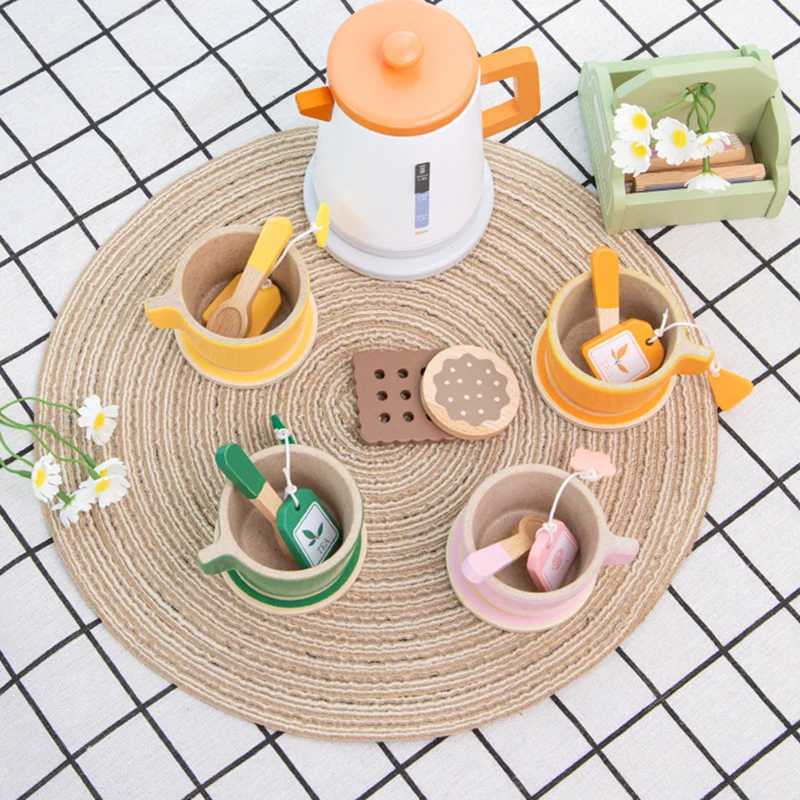 Childrens Wooden Tea Set Simulation Game Early Education Toy Childrens Tea Party Fun ParentChild Interaction Holiday Gift C250922