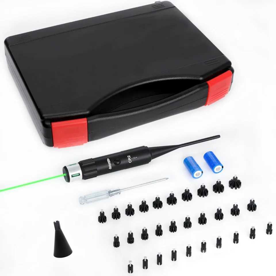 Laser Bore Sight with 30Adpaters 177 22 9MM 3006 223 12GA Rifle Laser Collimator Universal Laser Boresighter X250922