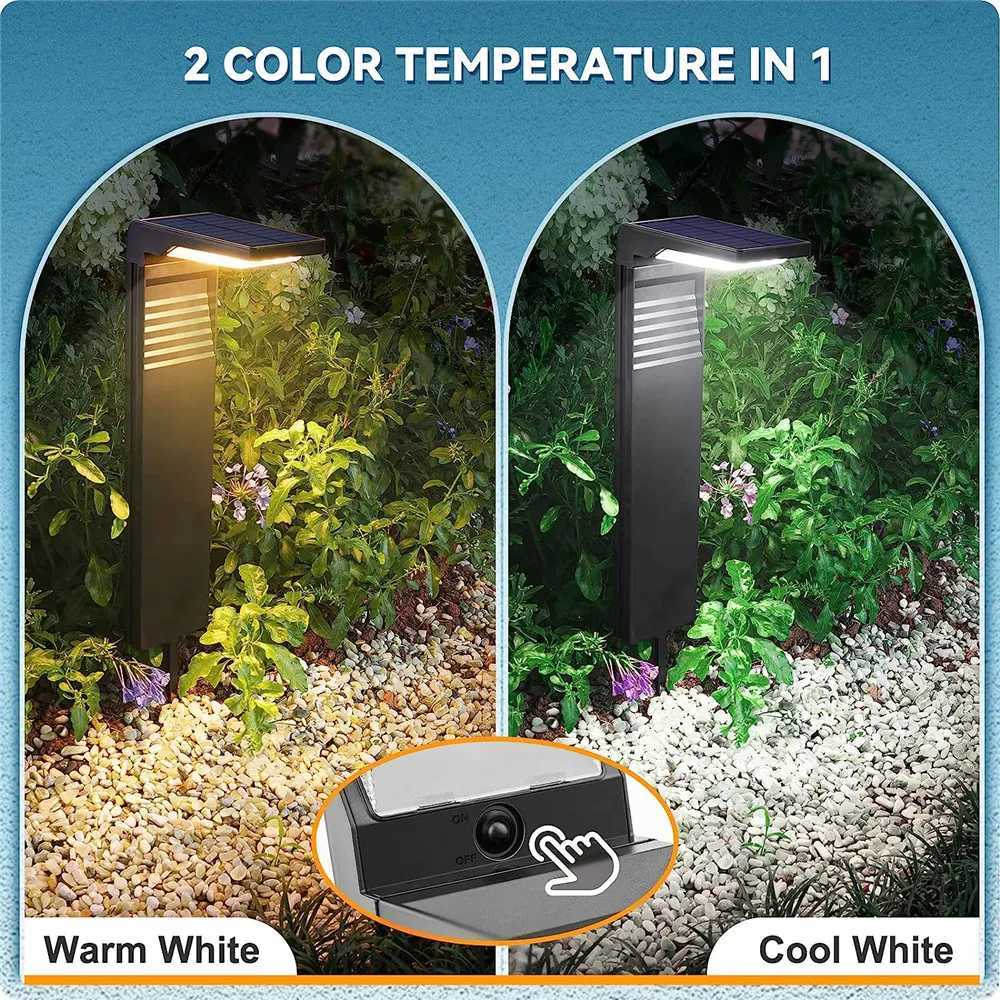 Garden Lights Outdoor Decoration Solar Lawn Lights Waterproof LED light for Yard Pathway Landscape Bollard Solar Power Lighting C250922