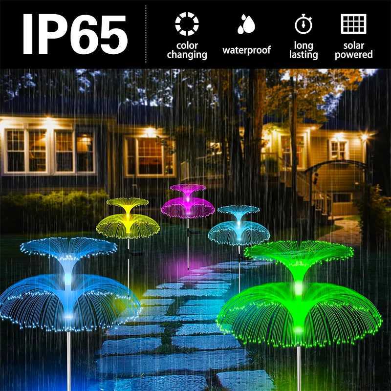Outdoor LED Garden Lights Waterproof Solar Jellyfish Decor Pathway Lights For Landscaping Patio Lawn Yard C250922