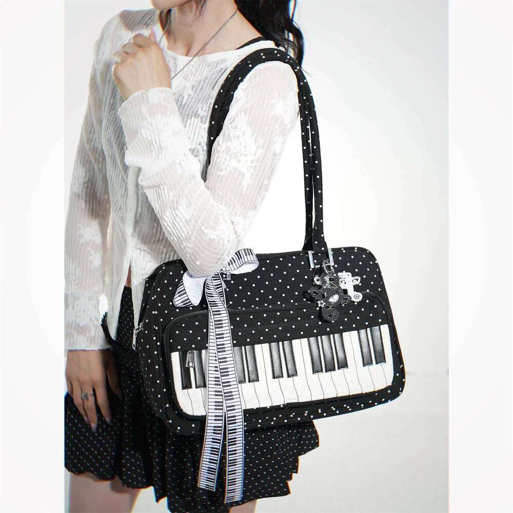 Designer Luxury European And American Fashion Personalized Abi Polka Dot Piano Appearance Design Square Women New Original Shoulder Bag Tide