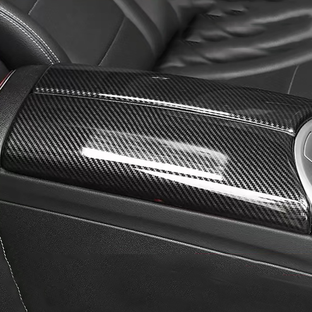 Car Carbon Fiber Center Console Armrest Box Cover Armrest Panel Trim Interior Accessories Compatible with Mercedes Benz G-Class W464 G63 AMG G550 G500