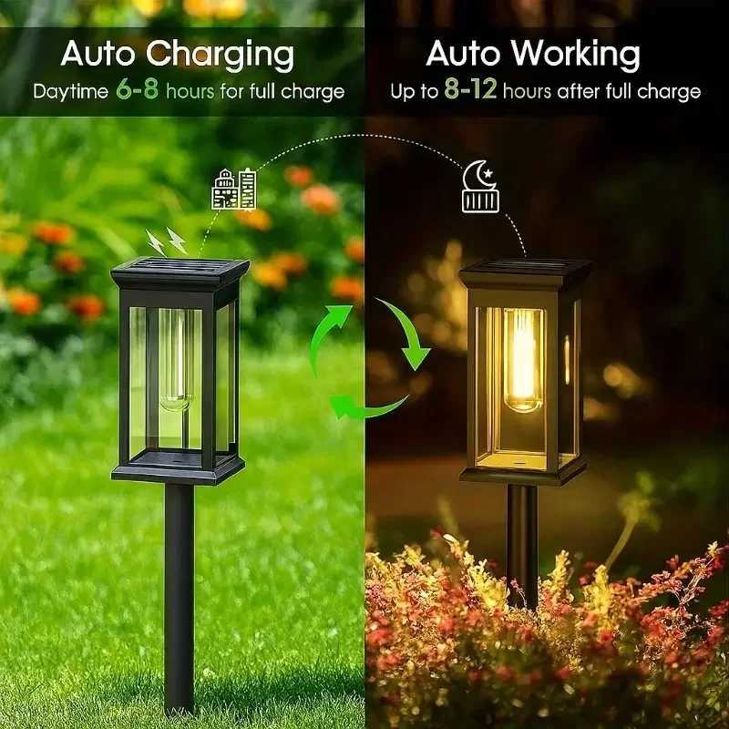 1248PCS Solar Filament Tube Lamp Outdoor Decorative LED Lighting Suitable for Gardens Lawns Paths Courtyards Terraces C250922