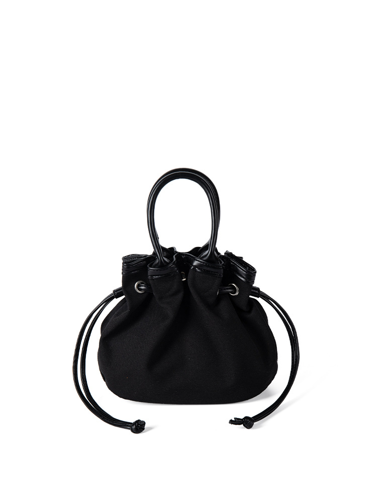 2025 Hot New Niche Solid Color Drawstring Design High-End Sense Bucket Bag Korean Style Trendy Versatile Commuting Handbag For Women