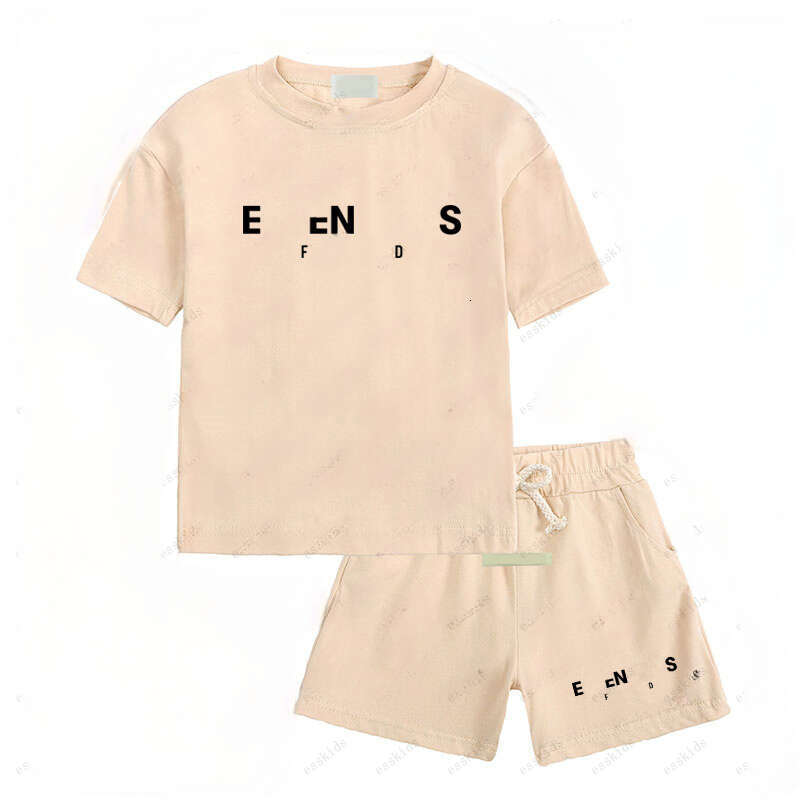 Kids Fashion T-shirts Boys Girls Clothes Baby Summer Shirts Shorts Two Piece Sets Children Outdoor Tracksuits Kid Toddler Tees Sportwear CXD