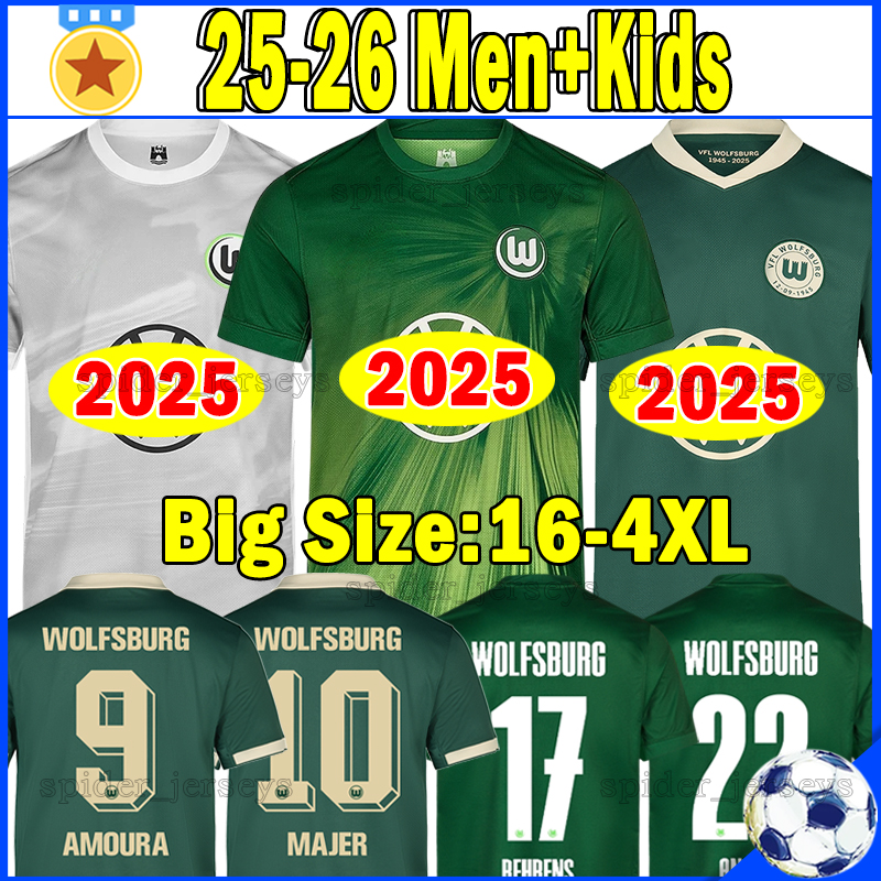 XXXL 4XL 2025 2026 VfL WoLfSbUrG soccer jerseys AMOURA WIND 25 26 TIAGO TOMAS WIMMER NMECHA SKOV OLSEN BEHRENS VAVRO Retro 2008 Men Uniforms Kids Kits football shirts