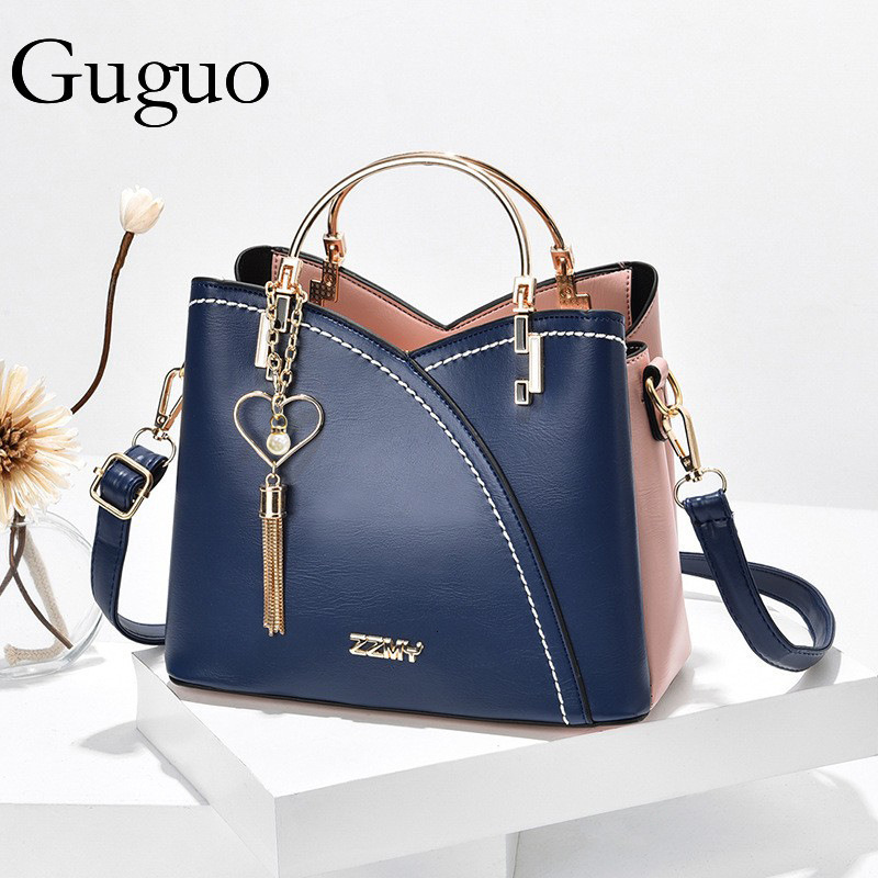 Guguo Designer Bag Women's Bag 2025 New Trend Handbag Korean Style Color Block Large Capacity Luxury Bag Fashion Shoulder Crossbody Bag Wholesale