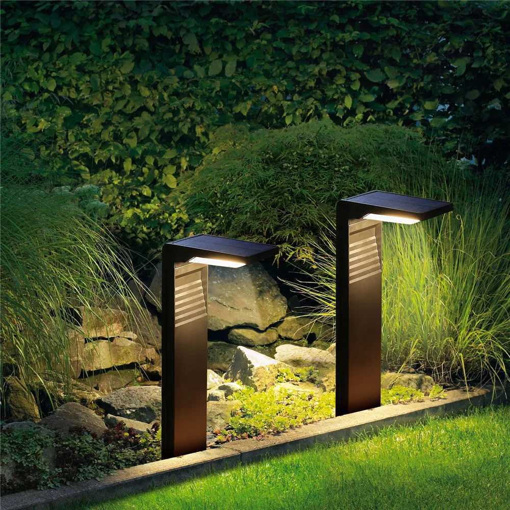 Garden Lights Outdoor Decoration Solar Lawn Lights Waterproof LED light for Yard Pathway Landscape Bollard Solar Power Lighting C250922